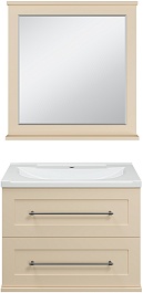 Misty Мебель для ванной Марта 80 подвесная бежевая – фотография-1